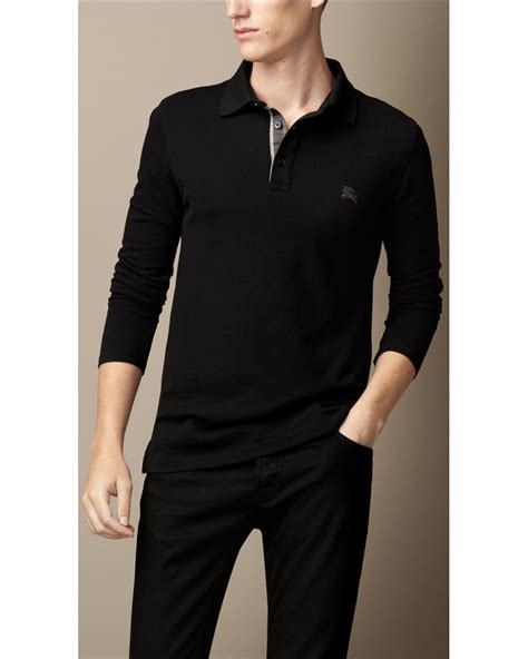 burberry polo dress black|Burberry long sleeve polo men's.